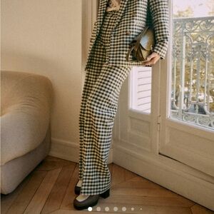 Gingham Sezane Martin Trousers